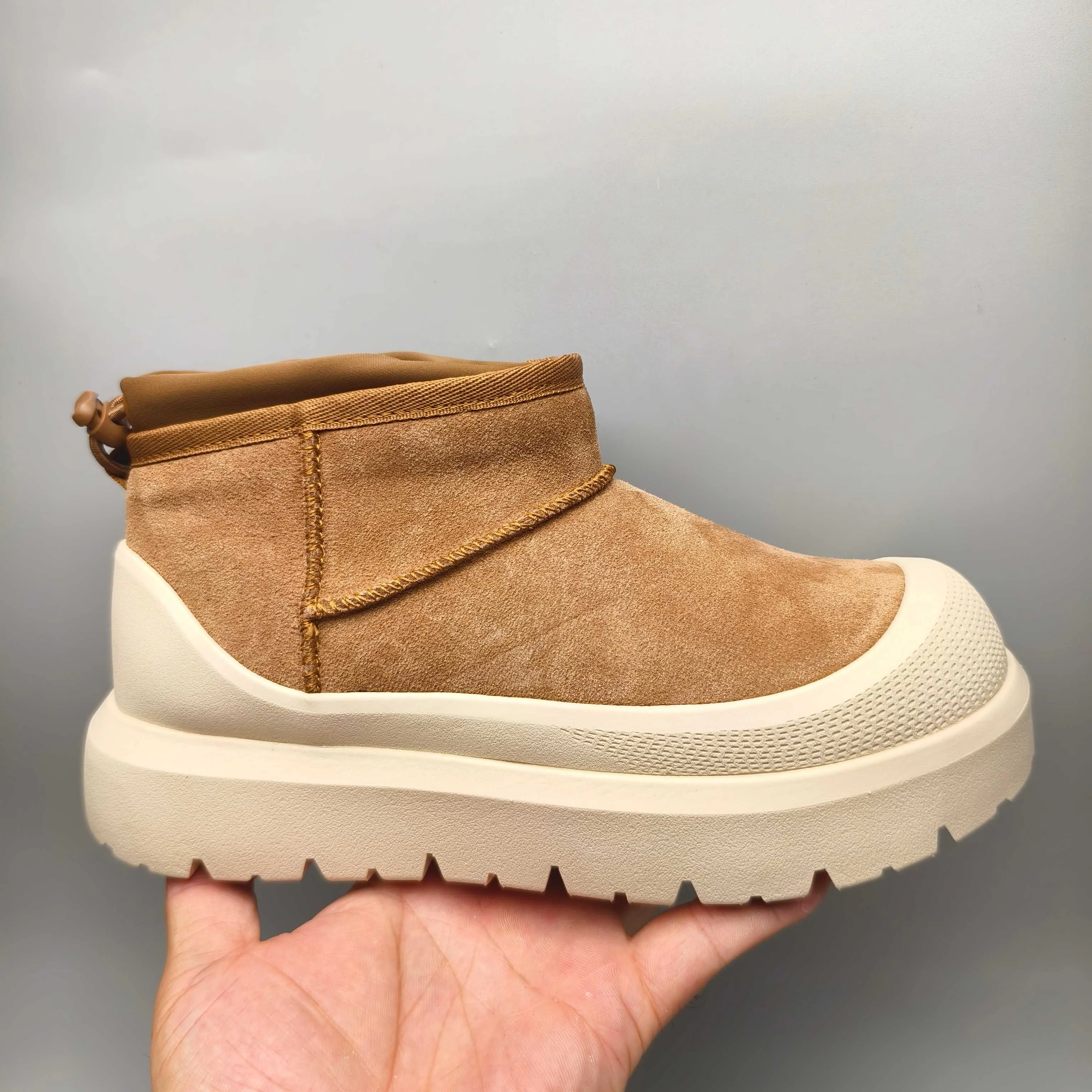 💰Women’s shoes 280 Men’s shoes 300 UGG sheepskin all-in-one snow boots 4196 Classic waterproof rubber sole couple’s shoes Color: white bottom, yellow bottom, blue bottom, black Matching code: 35-45